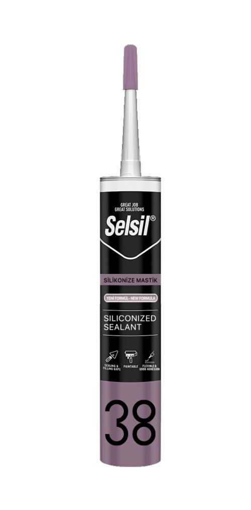 SELSİL SİLİKONİZE AKRİLİK MASTİK 500GR KAHVERENGİ
